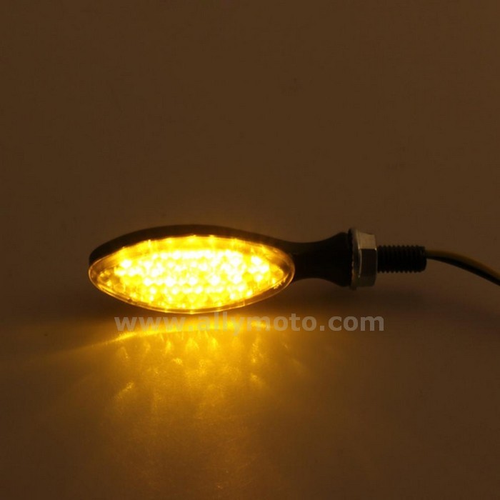 29 2X Yellow 12 Led Turn Signal Light Bulb Blinker Lens Dc12V 8Mm@3
